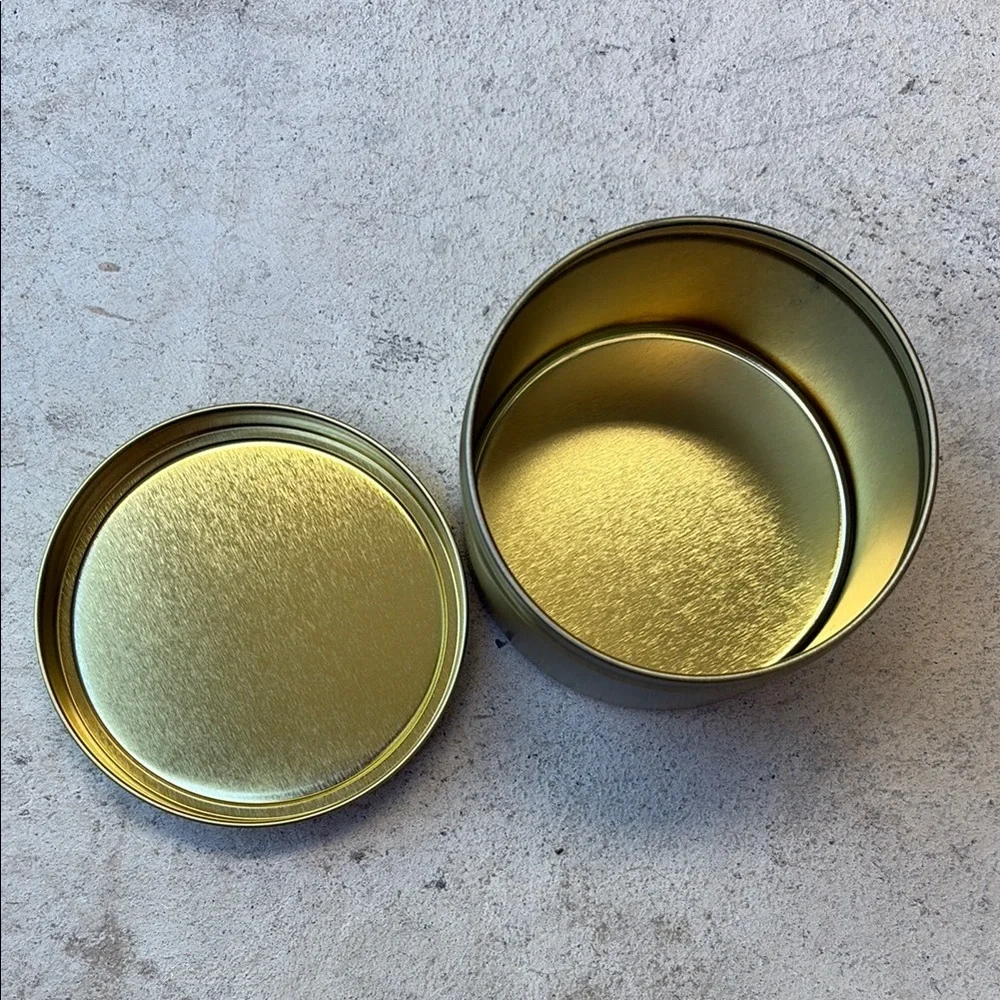 PKG 9 Gold Tin Containers - Craft Supply